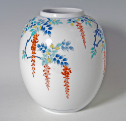 提灯花瓶-色絵藤